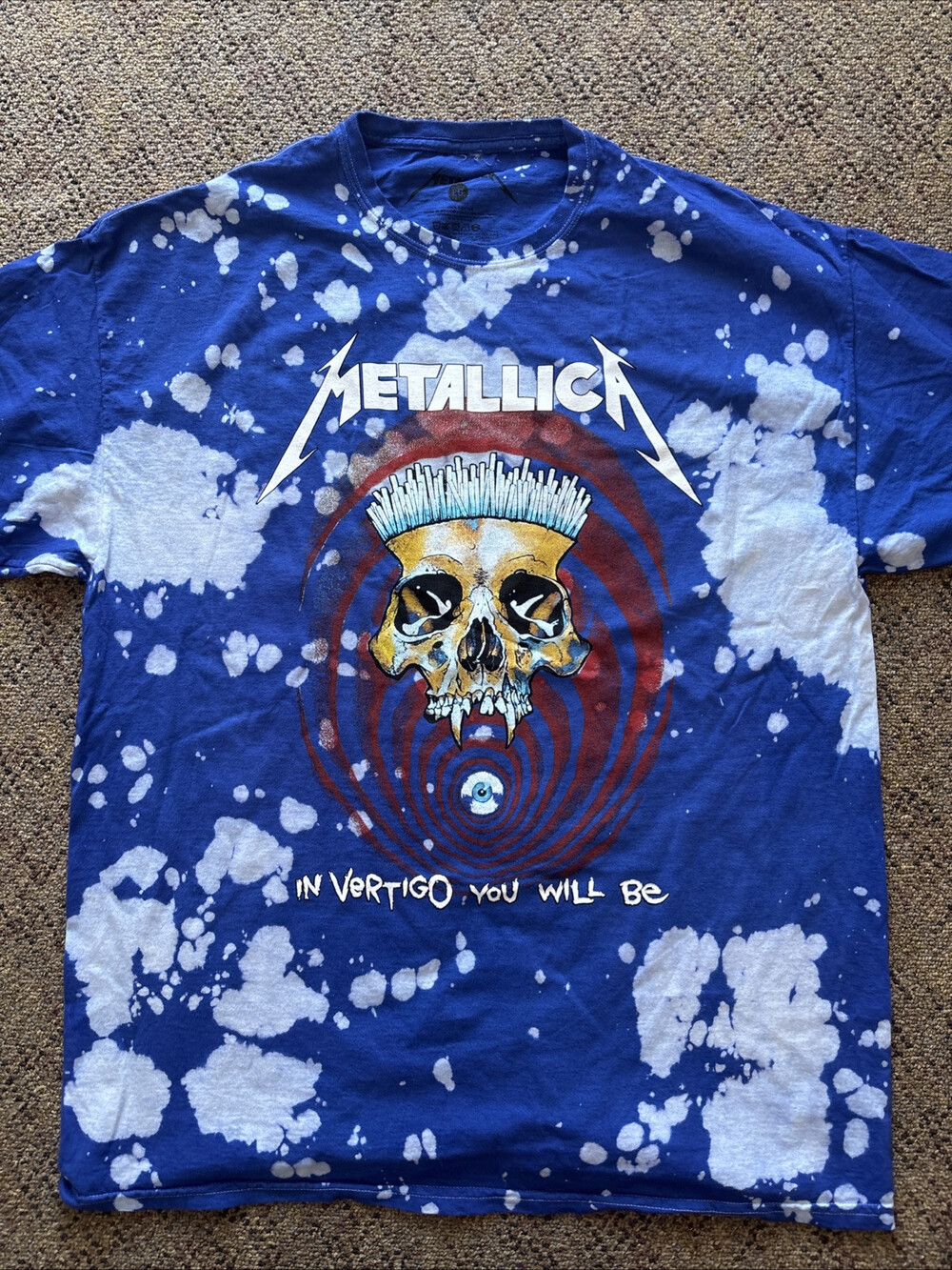 Metallica Skull Tie Dye Shirt - Large